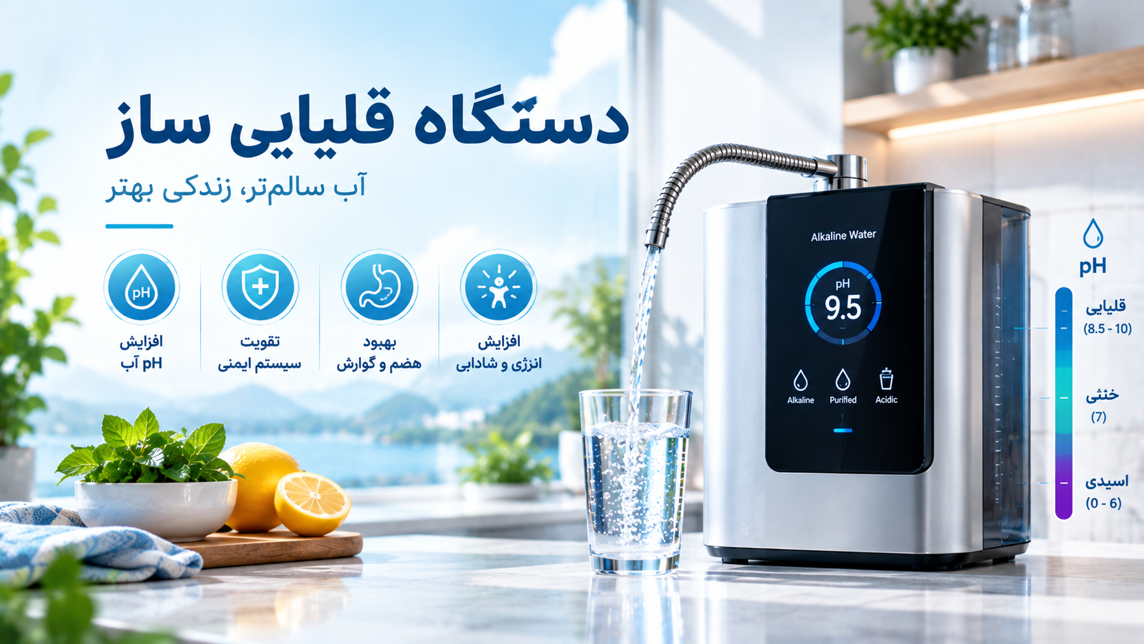 دستگاه تصفیه آب قلیایی